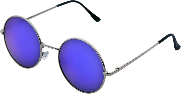 Mens Womens Retro Inspired Sunglasses round Hippie Shades Retro Colored Lenses
