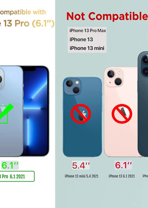 Transparent Phone Case for Apple Iphone 13 Pro Clear Magnetic Case, [Yellow Resistant] Slim Fit Shockproof Transparent Crystal Clear Magnetic Case for Apple Iphone 13 Pro, Blue