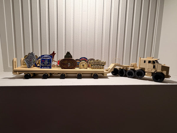 Army Truck Military Challenge Coin Display