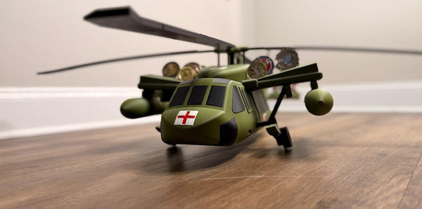 Blackhawk Helicopter Coin Holder | UH-60 Challenge Coin Display | Military Desk Decor | Army Gift