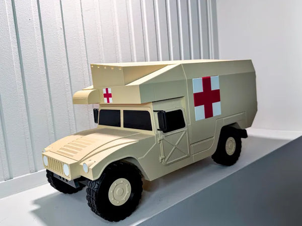 M988 MEDEVAC HMMWV Coin Holder | 3D Printed Military Ambulance Display