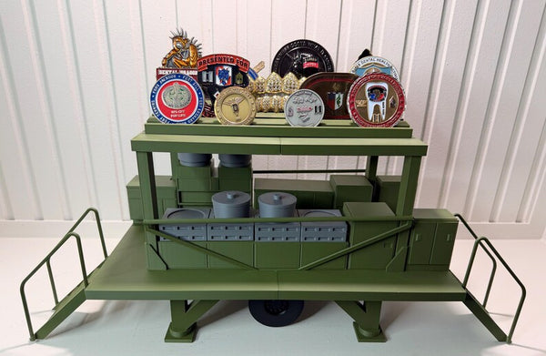 MKT Field Kitchen Coin Holder | Military Challenge Coin Display Rack (3D Printed)