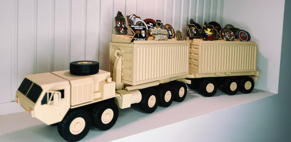 M1075 HEMTT PLS Coin Holder | Army Truck Desk Decor | Veteran Gift