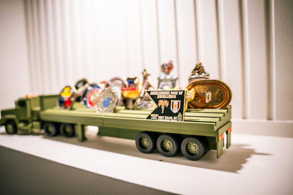M915 Army Truck Coin Holder | Military Semi Display | Tactical Desk Decor | Veteran Gift