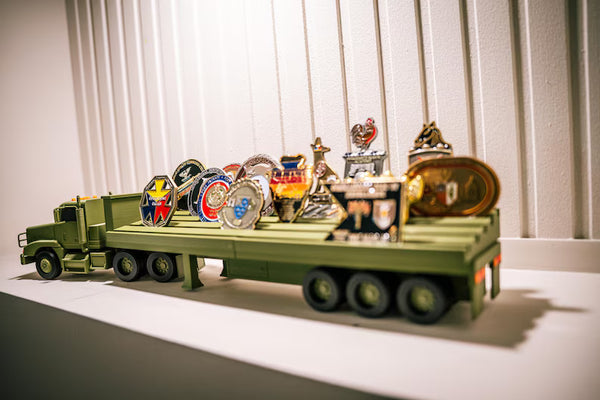 M915 Army Truck Coin Holder | Military Semi Display | Tactical Desk Decor | Veteran Gift