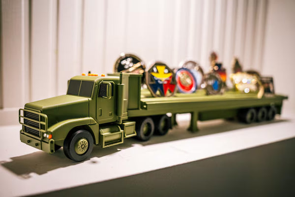 M915 Army Truck Coin Holder | Military Semi Display | Tactical Desk Decor | Veteran Gift