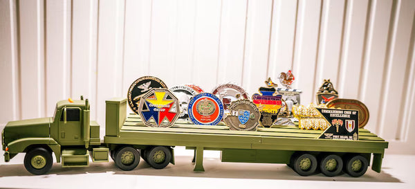 M915 Army Truck Coin Holder | Military Semi Display | Tactical Desk Decor | Veteran Gift