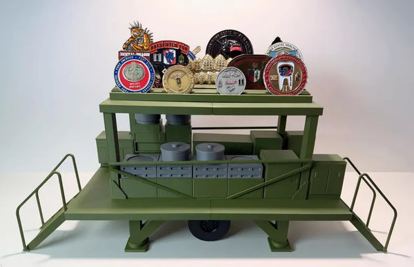 MKT Field Kitchen Coin Holder | Military Challenge Coin Display Rack (3D Printed)