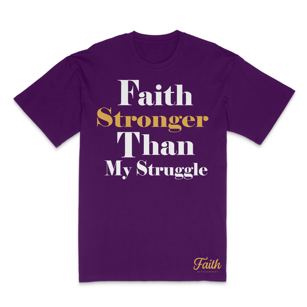 Faith Stronger T-Shirt - Cotton Graphic Tee - Fingerprint Clothing