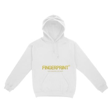 24k Gold White Fingerprint Hoodie