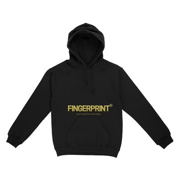 24k Gold Black Fingerprint Hoodie 