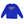 Colorful Fingerprint Alphabet Logo on Royal Blue Sweatshirt