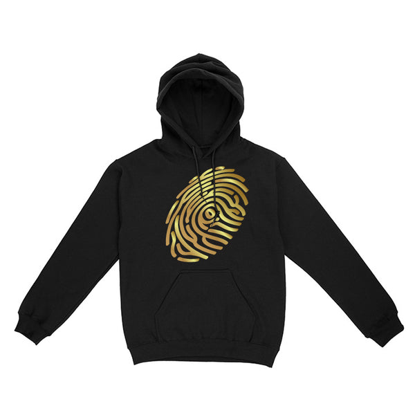 24K Gold Classic Fingerprint Unisex Hoodie - Fingerprint Clothing